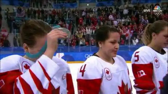 WATCH: Sore Loser! Canadian Women's Hockey Player Takes Off Silver ...