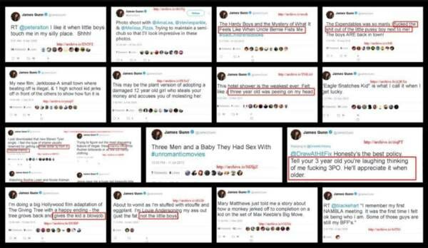 Hollywood Director James Gunn tweets about children