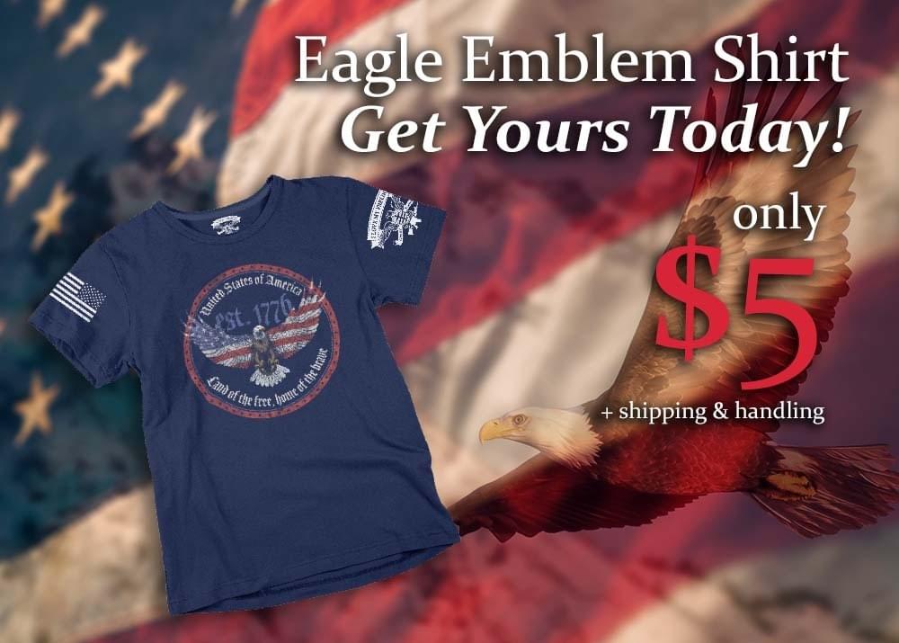 freedom friday eagle emblem shirt