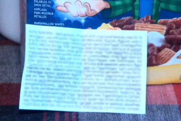 conspiracy theory note cereal box