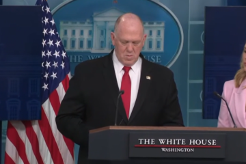 white house official tom homan with karoline leavitt