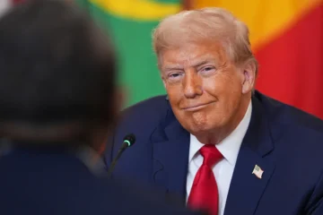 trump grinning