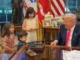 president trump with kids in oval office